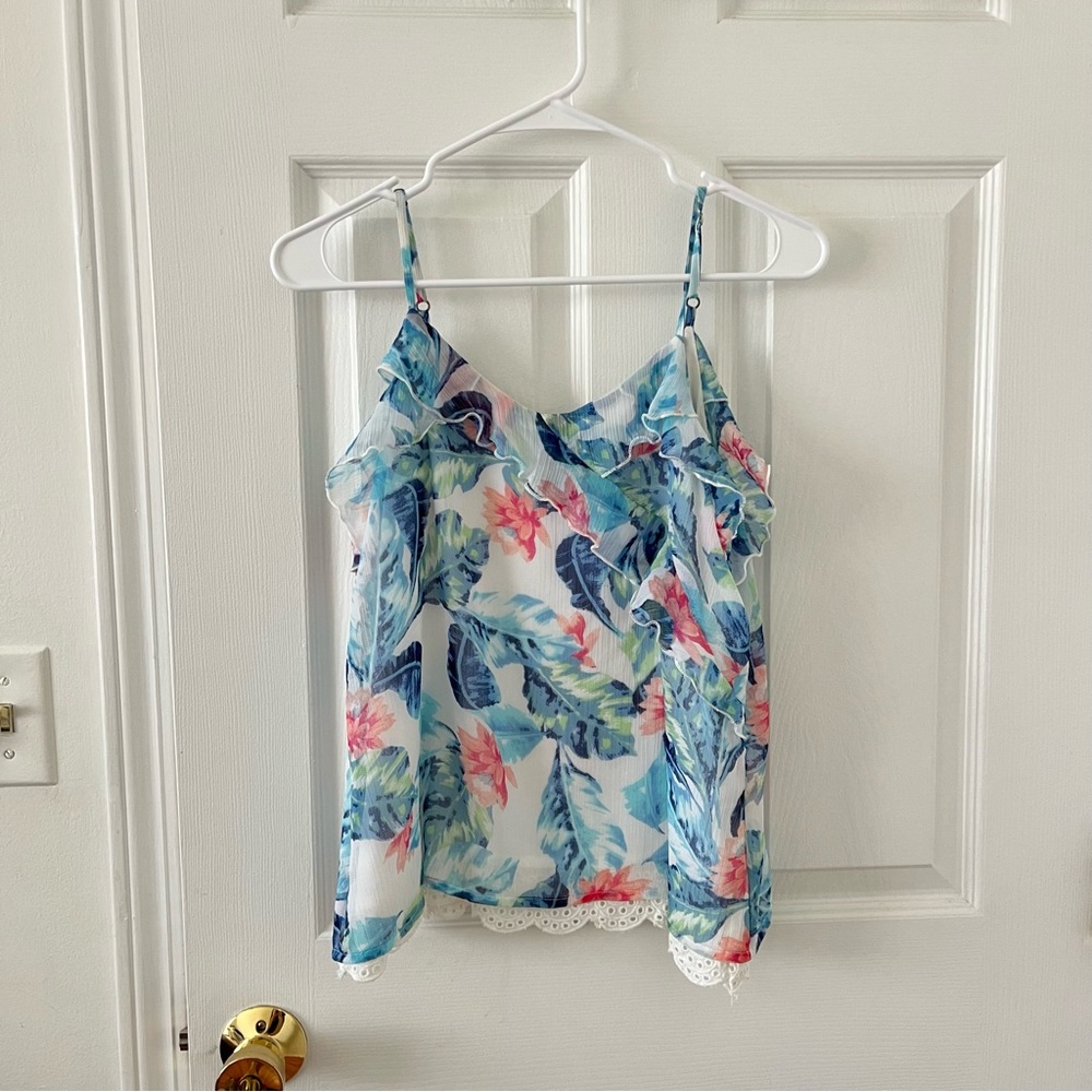 Abercrombie Kids Floral Ruffled Camisole